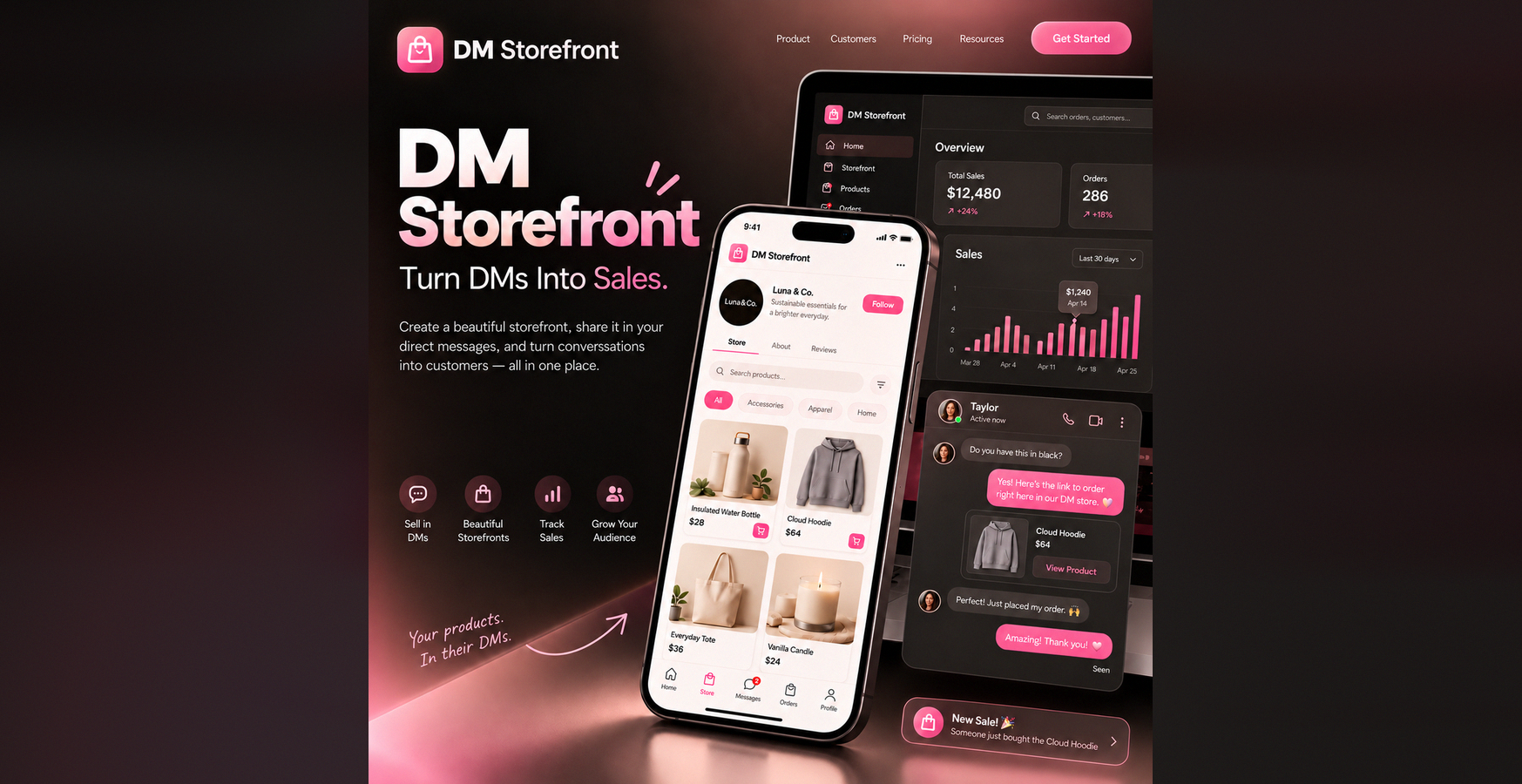 The DM Storefront App product graphic